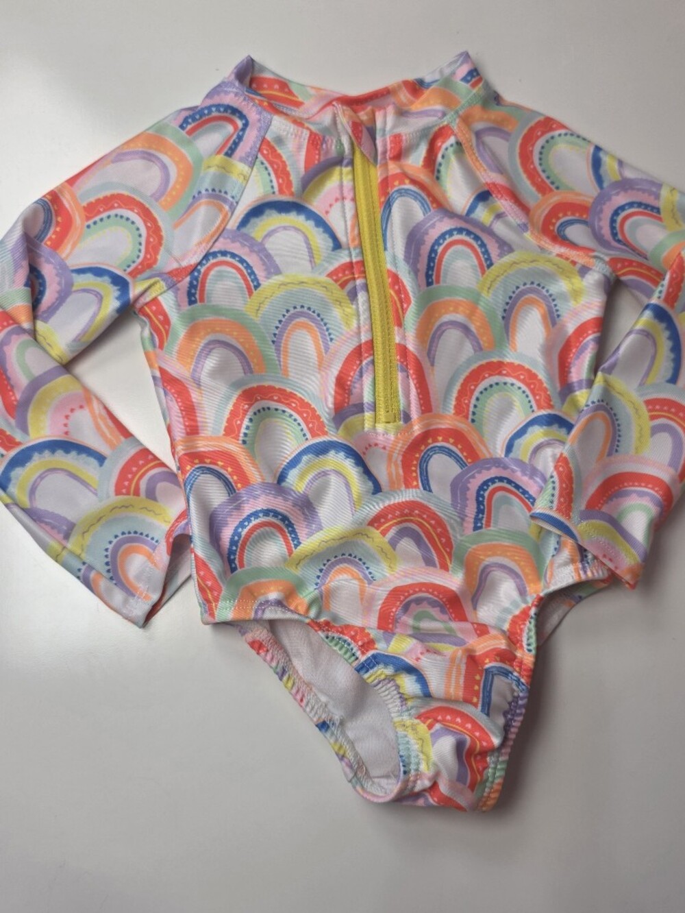 Wonder Nation Rainbow Print Long Sleeve Rash Guard 12M